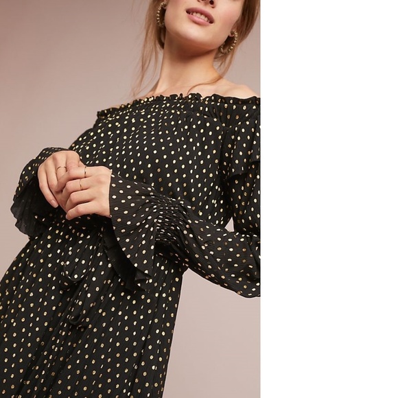 Anthropologie SHOSHANNA MEDLEY  SHOULDER DRESS 8P NEW NWT - Picture 3 of 7
